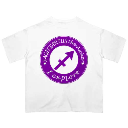 12星座キーフレーズ&パワーカラー～いて座～ / 12 zodiac key phrase & power colour - Sagittarius - オーバーサイズTシャツ