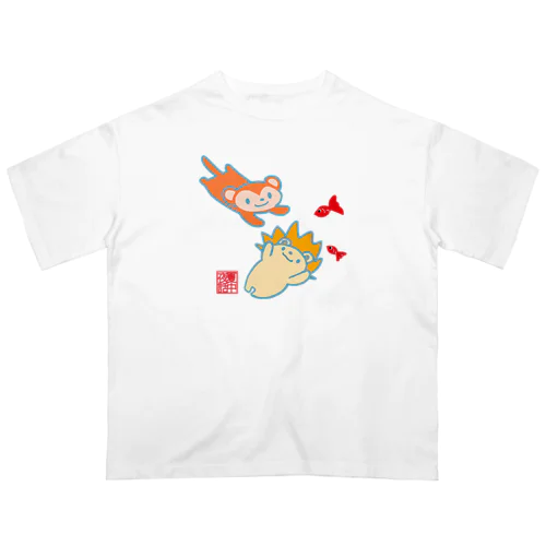 ししこもんきちpukapuka オーバーサイズTシャツ