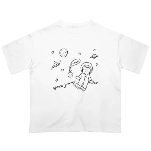 宇宙と猫 オーバーサイズTシャツ