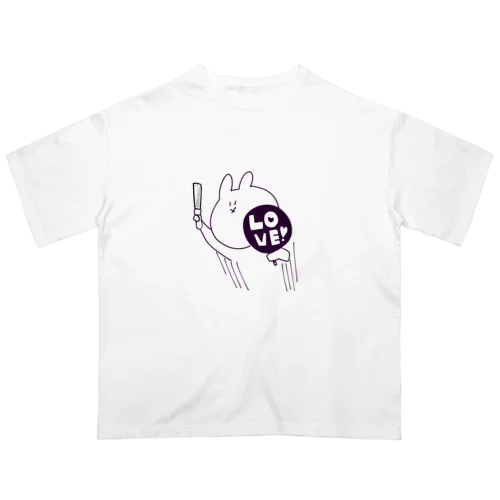 おたくうさちゃん(白) オーバーサイズTシャツ