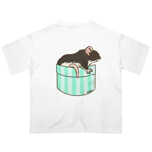 ポケットに入るハツカネズミちゃん01 オーバーサイズTシャツ