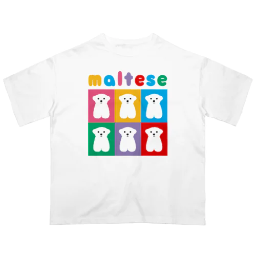 マルチーズ　カラフル（吉泉ゆう子） オーバーサイズTシャツ