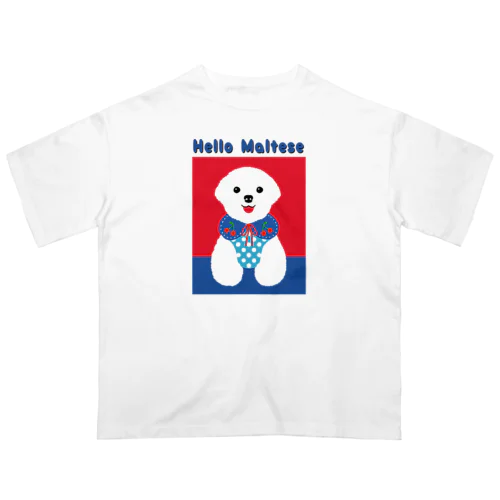 Hello Maltese（吉泉ゆう子） オーバーサイズTシャツ