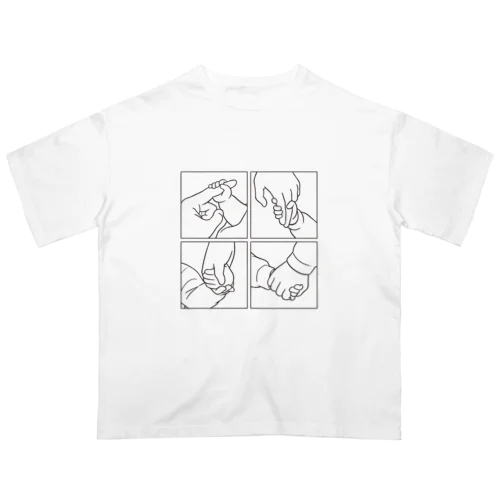 hand and hand オーバーサイズTシャツ