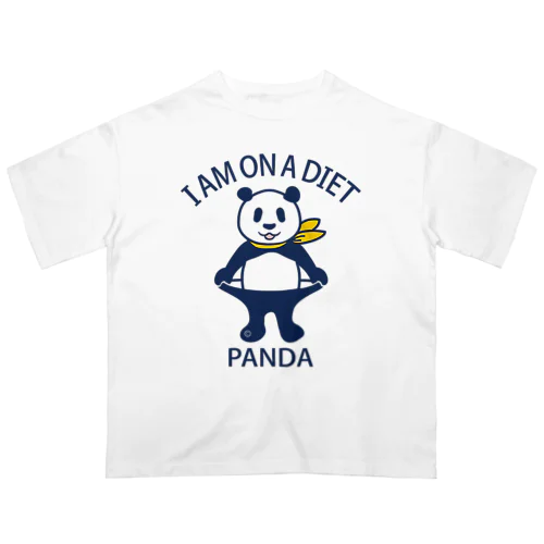 パンダ・ダイエット・デザイン・Tシャツ・動物・グッズ・かわいいパンダイラスト・ダイエット効果・減量・体重・楽しい・おもしろ・絵・オリジナル（C） Oversized T-Shirt
