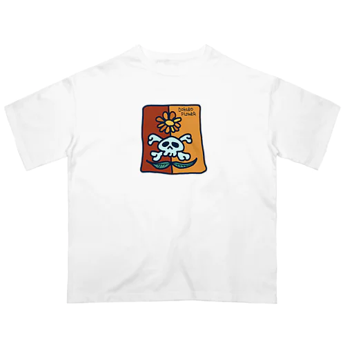 髑髏フラワーグラフィック Oversized T-Shirt