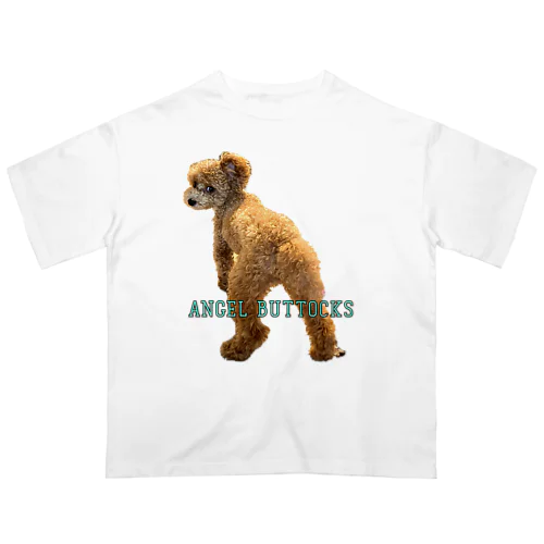 犬のおしり前面印刷(グリーン) オーバーサイズTシャツ