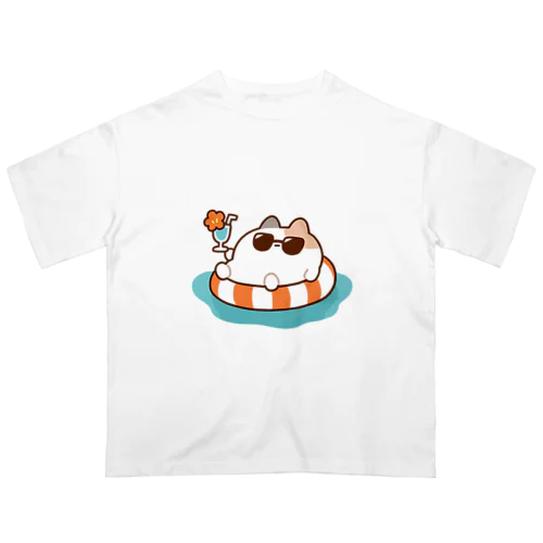 ずんどうネコ / 夏ミケ オーバーサイズTシャツ