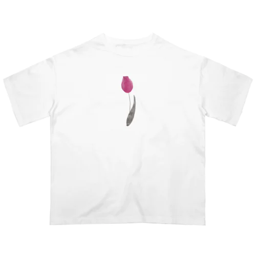 ピンクのチューリップ Oversized T-Shirt