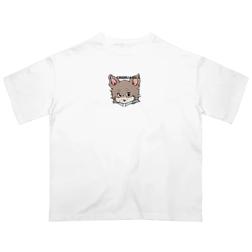 チワワ-チョコタン「I♡CHIHUAHUA」 オーバーサイズTシャツ
