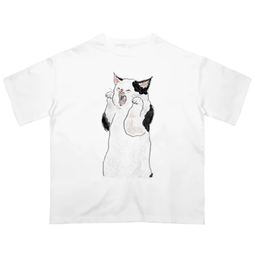 妖怪あくびうつしにゃんこ Oversized T-Shirt