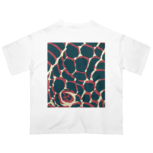 蛇柄2-1 オーバーサイズTシャツ