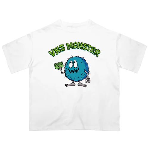 VHS MONSTER クラックロゴ（ライトグリーン版） オーバーサイズTシャツ