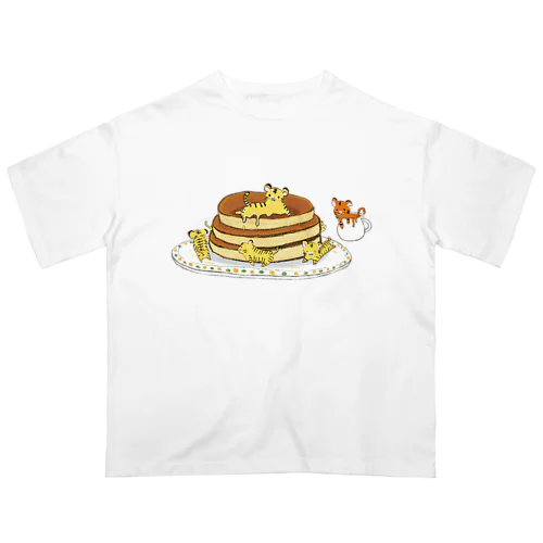 溶けタイガーwithパンケーキ Oversized T-Shirt