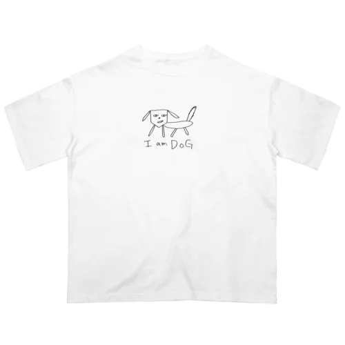 絵が下手な人の考える犬（耳長いタイプ） Oversized T-Shirt