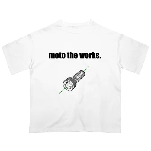 moto the works  ボルト Oversized T-Shirt