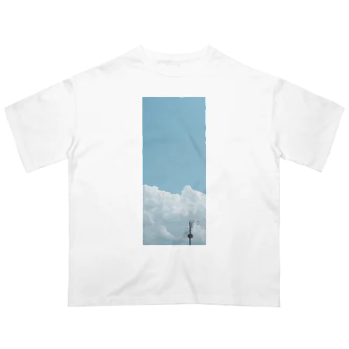 CinemaScope掛軸_001_空と雲と電信柱 オーバーサイズTシャツ