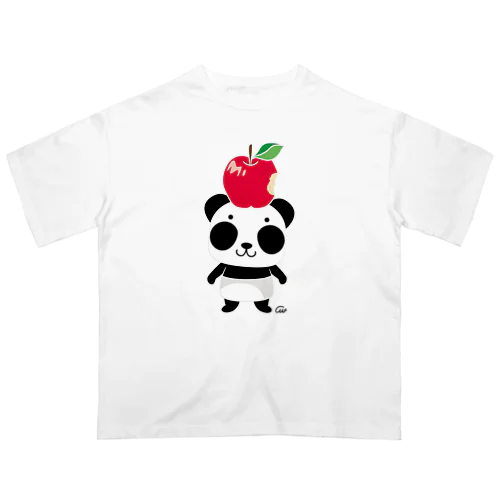 両面印刷 ズレぱんだちゃんのリンゴ食べたの誰？　 Oversized T-Shirt