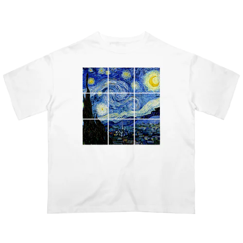 Square ゴッホ 【世界の名画】 星月夜 ポスト印象派 絵画 美術 art オーバーサイズTシャツ