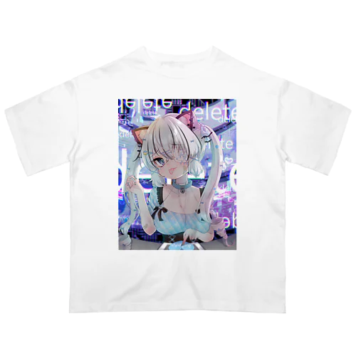 地雷系ブラック白虎 Oversized T-Shirt