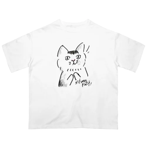 ねこさんのおねがい（カラー） Oversized T-Shirt