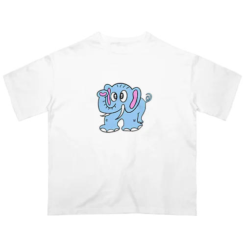 0008・青いぞうさん（じゅうにブランド） オーバーサイズTシャツ