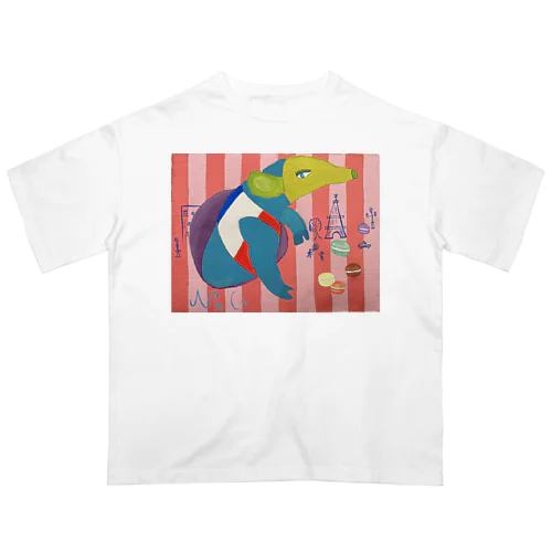 アリクイ君わーるでぃ～　France Oversized T-Shirt