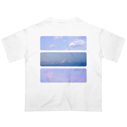 水彩の世界(雲) オーバーサイズTシャツ