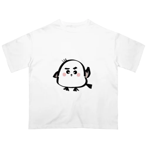手をあげるシマエナガくん Oversized T-Shirt