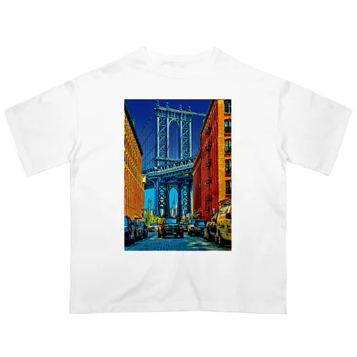 ニューヨーク マンハッタン橋 オーバーサイズTシャツ