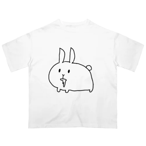 お腹空いたようさぎ オーバーサイズTシャツ