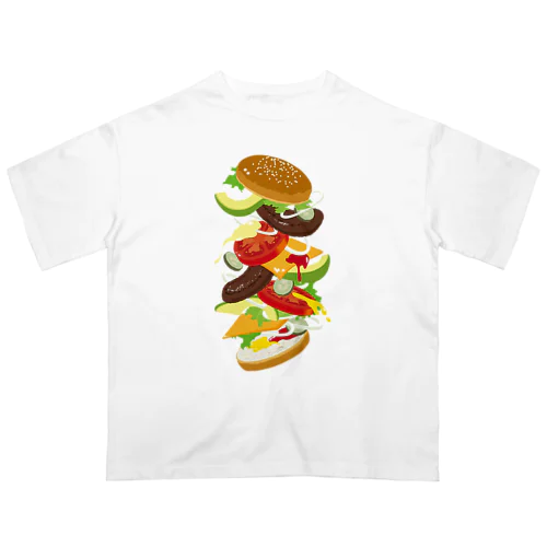 フォーリングハンバーガー オーバーサイズTシャツ