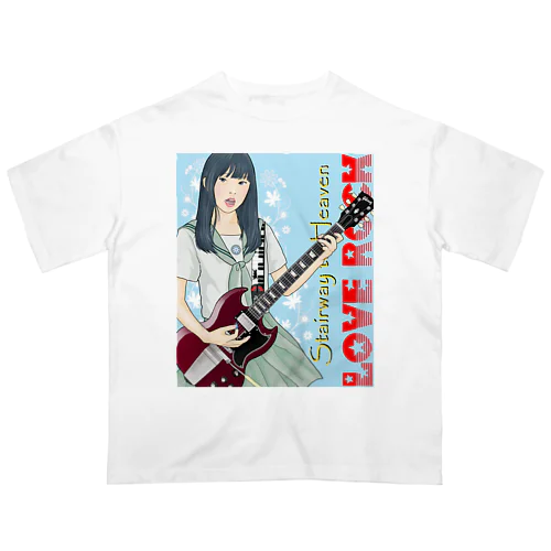 ギター少女 04 （まりん） オーバーサイズTシャツ