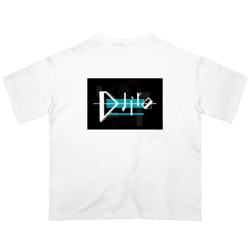 Djiro幾何学Tシャツ ホワイト オーバーサイズTシャツ