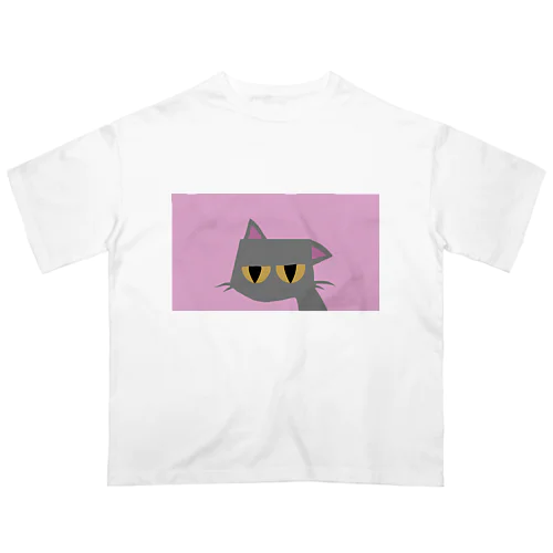 耳たれ　ピンク オーバーサイズTシャツ