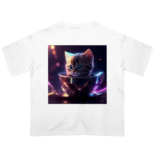 サイバー猫a Oversized T-Shirt