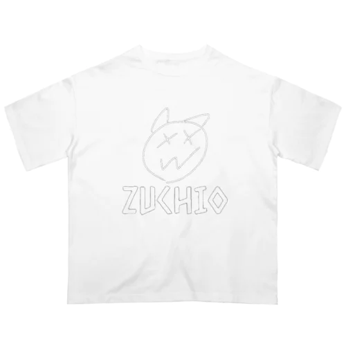 ZUCHIO×Zucheey 猫蹴り君 ホワイトロゴ Oversized T-Shirt