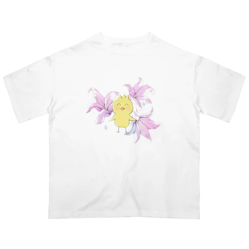 花とヒヨコシリーズ２ Oversized T-Shirt