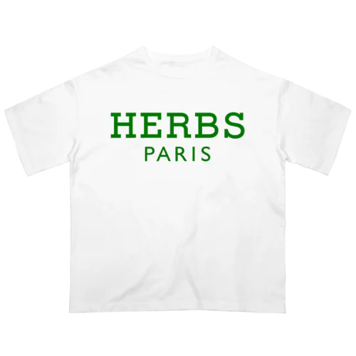 HERBS-ハーブ-グリーンロゴ オーバーサイズTシャツ