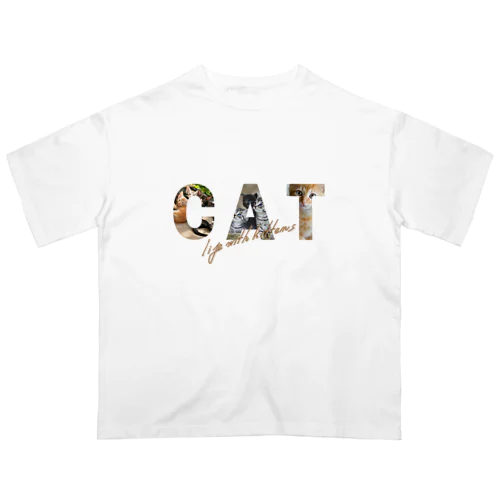 子猫たちのいる暮らし😽life with kittens オーバーサイズTシャツ