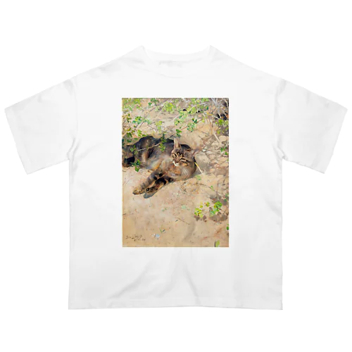 ブルーノ・リリエフォッシュ 《春の日差しを浴びる猫のジェッペ》 Oversized T-Shirt