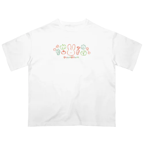 うさぎ＆野菜 オーバーサイズTシャツ