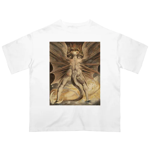 巨大な赤い龍と太陽を着た女 / Great Red Dragon and the Woman Clothed with the Sun Oversized T-Shirt