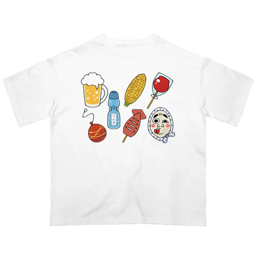 夏祭り・縁日セットイラスト Oversized T-Shirt