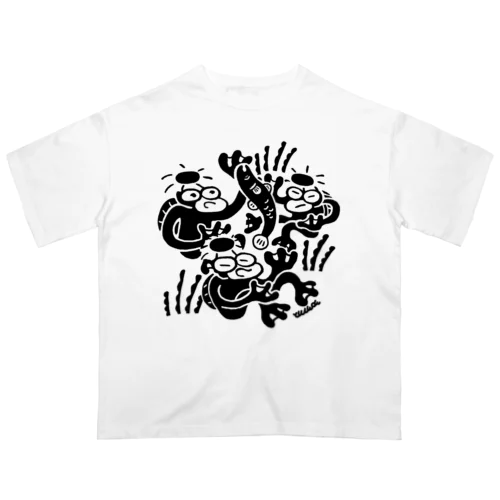 3匹のカッパ達 Oversized T-Shirt