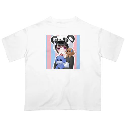 新種パンダランランのYouTubeアイコン オーバーサイズTシャツ