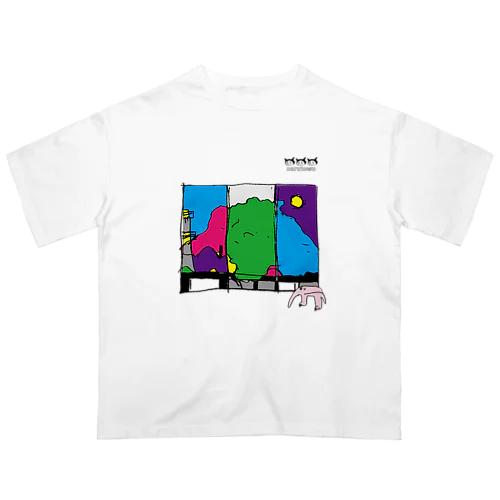 narutown  window-CL-05 オーバーサイズTシャツ