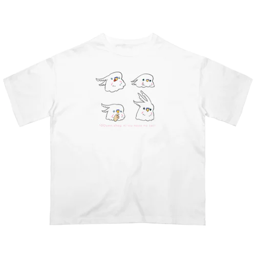 100円ショップにいる謎の鳥 オーバーサイズTシャツ