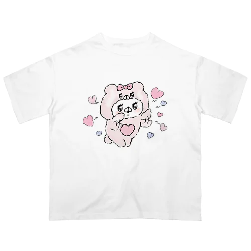 クマ子の着ぐるみを着るクマ子 オーバーサイズTシャツ