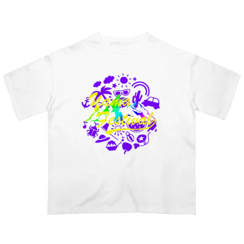 ヤマフェスステッカー（紫） Oversized T-Shirt